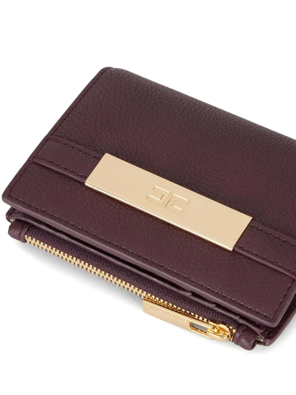 Elisabetta Franchi Portemonnee met logoplakkaat en rits Rood