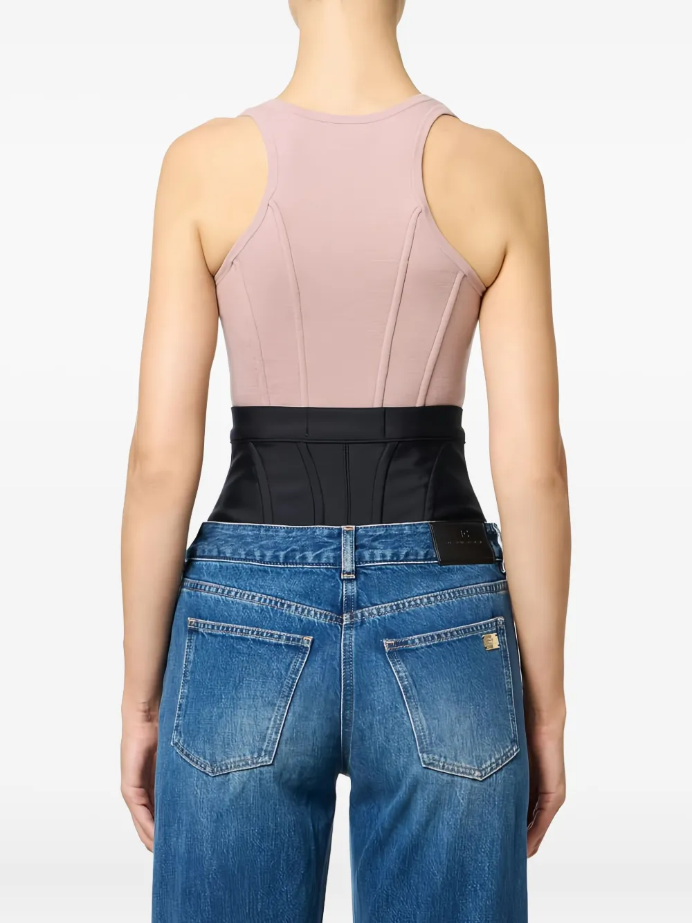 Elisabetta Franchi Geribbelde top Roze