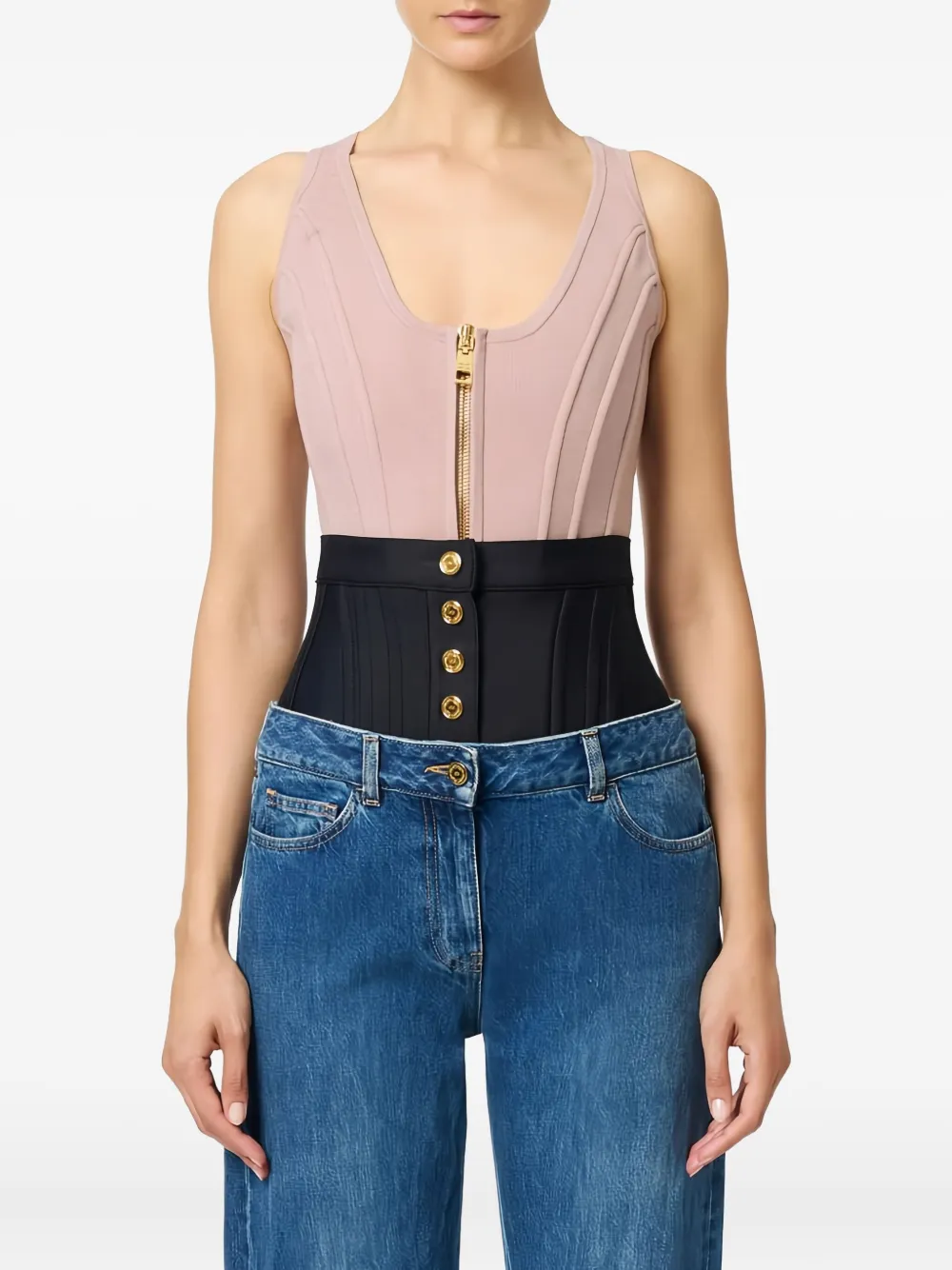 Elisabetta Franchi top de canalé con cierre | Chalecos y camisetas | Image 2