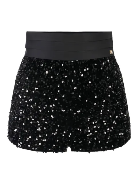 Elisabetta Franchi sequin texture shorts