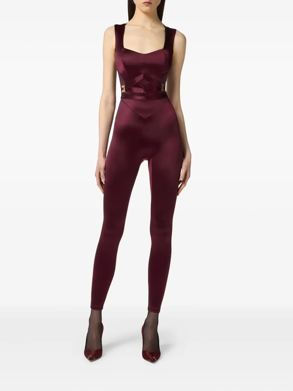 Elisabetta Franchi jewel logo jumpsuit | Full Length | Image 2