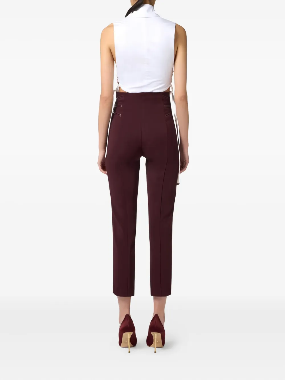 Elisabetta Franchi Blouse met gekruiste bandjes Wit