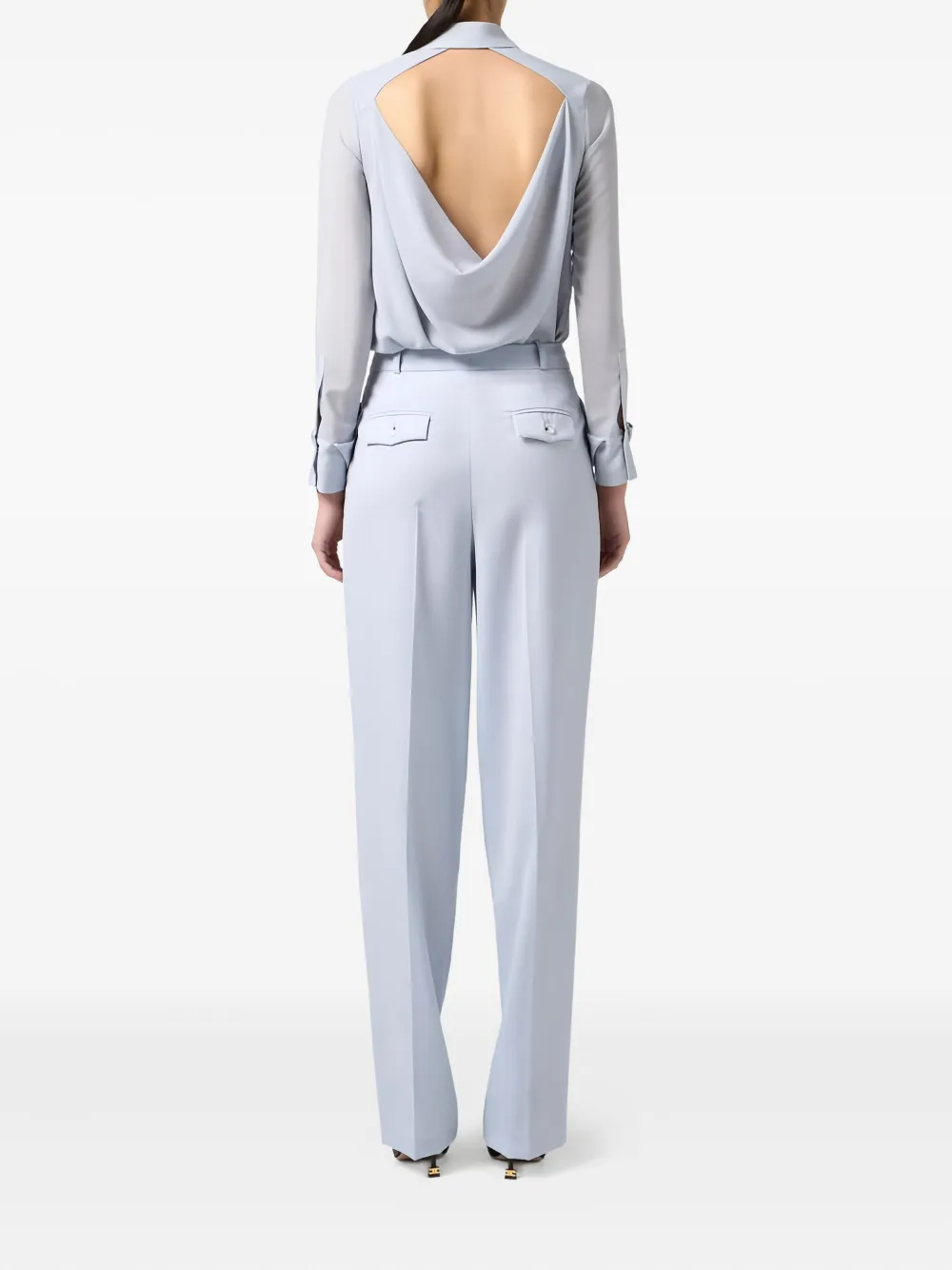 Elisabetta Franchi Flap-pocket Trousers In Multi