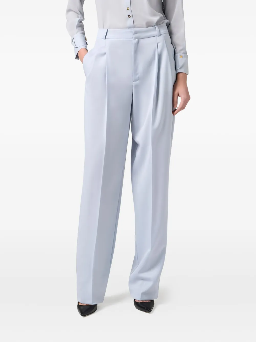 Elisabetta Franchi Broek met klepzakken Blauw