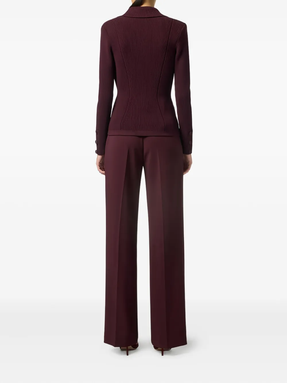 Elisabetta Franchi Blazer met dubbele rij knopen Rood