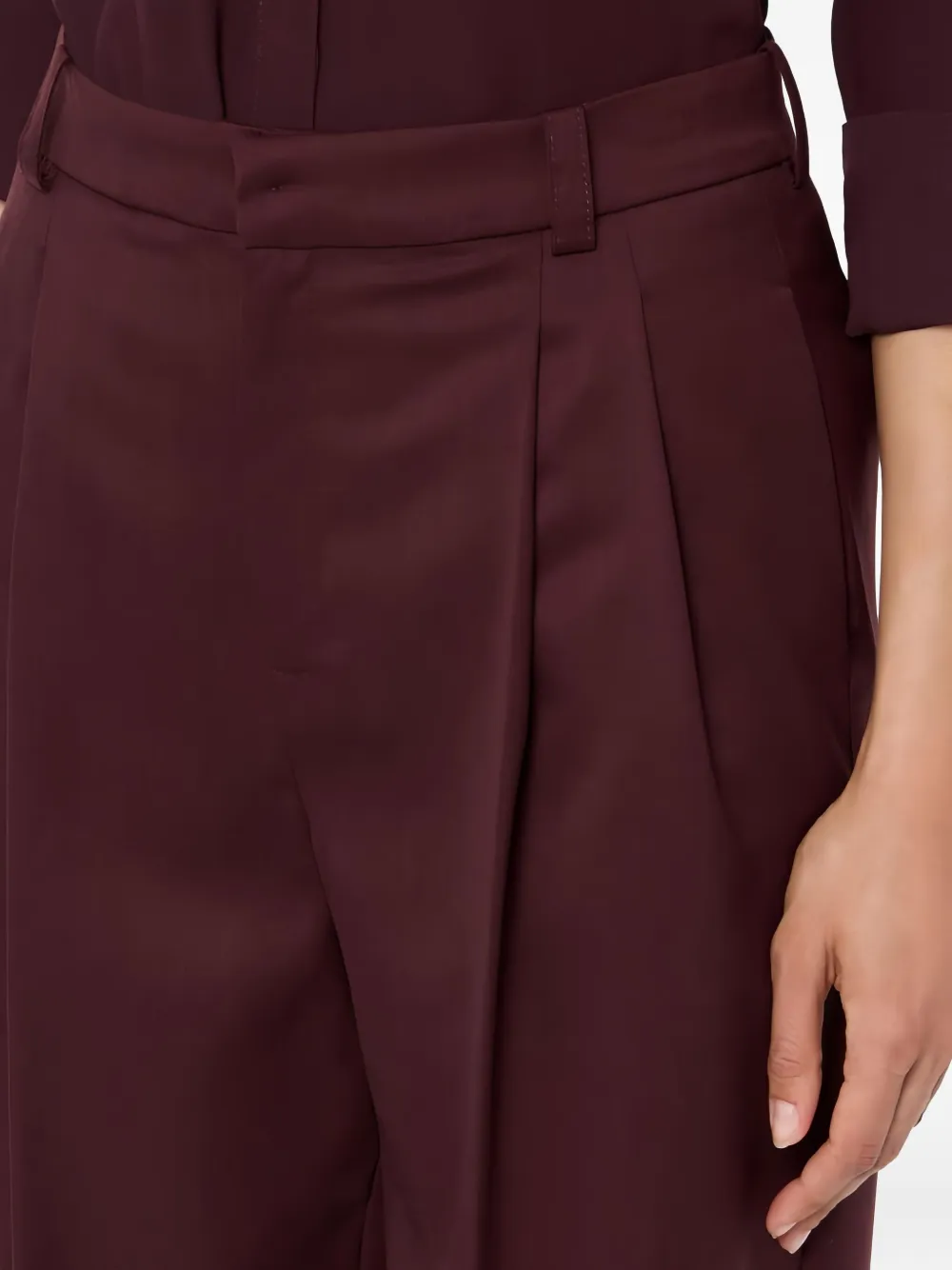 Elisabetta Franchi Double Darts Flap Trousers In Red