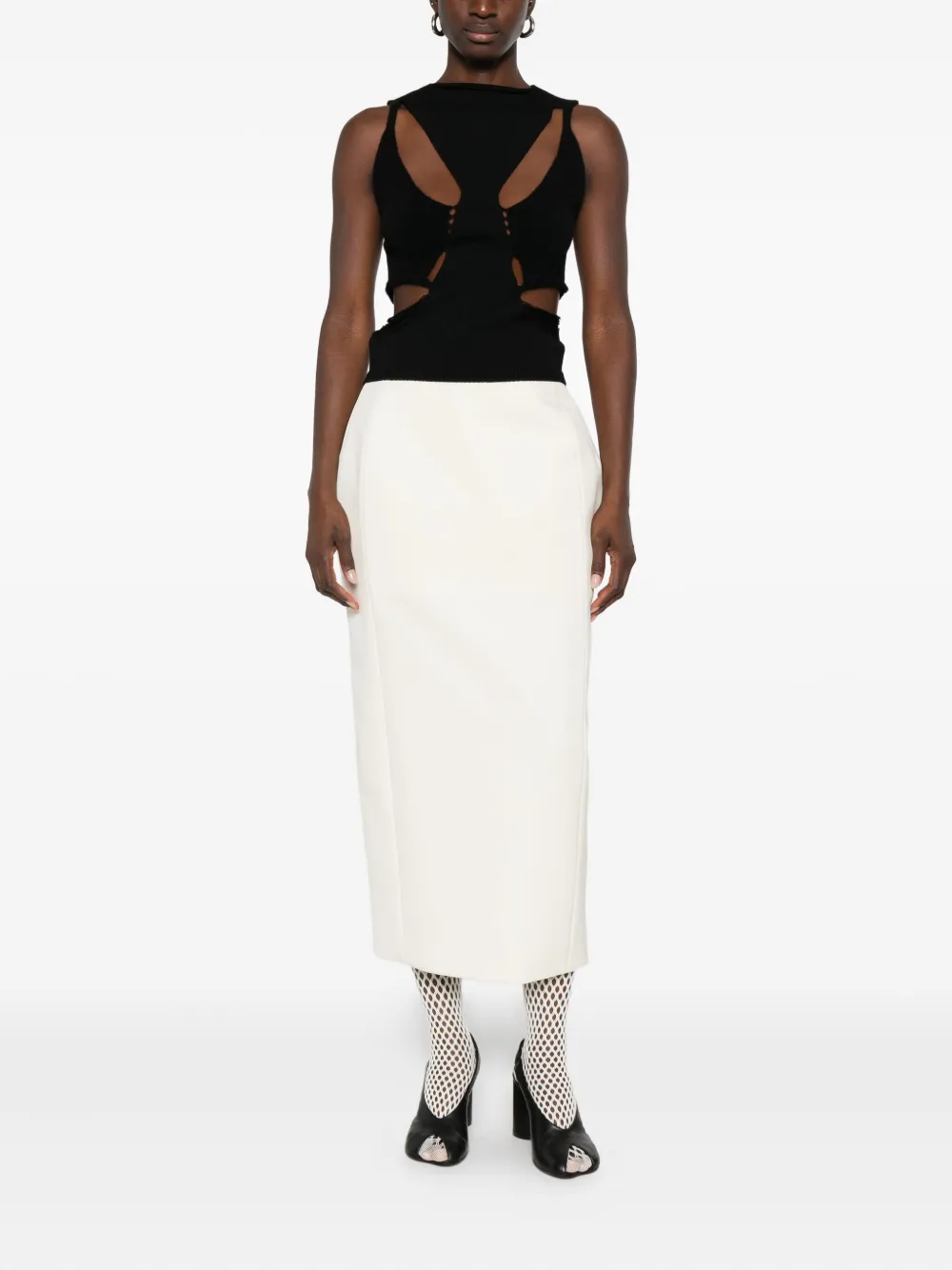 Rick Owens Sleeveless Top Featuring Cut-outs And Ribbed Hem In Black