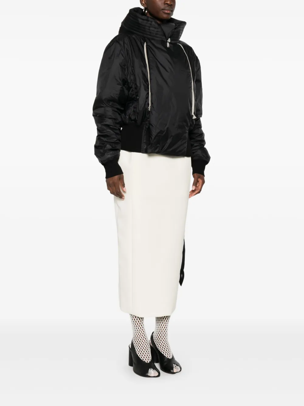Rick Owens DRKSHDW Jack met capuchon en trekkoord Zwart