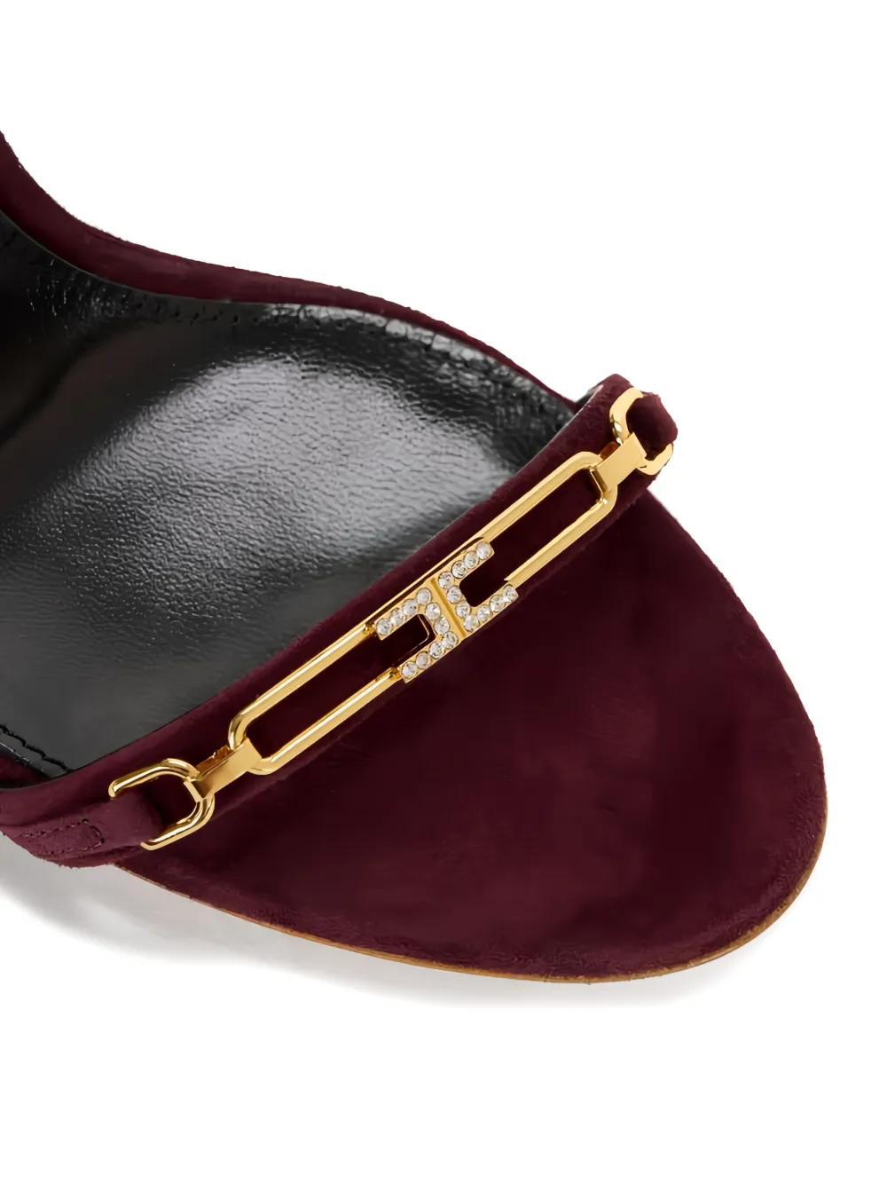 Elisabetta Franchi Sandalen met logoplakkaat Rood