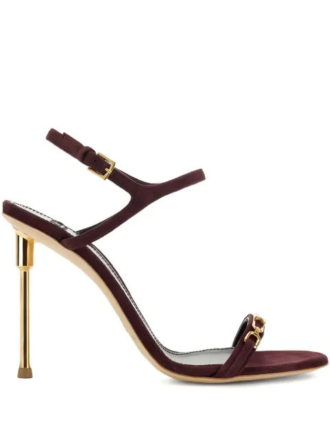 Elisabetta Franchi logo-plaque heeled sandals