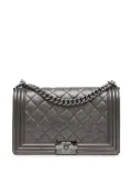 CHANEL Pre-Owned 2014 Medium Boy Lambskin Leather Flap Bag crossbody bag - Grey