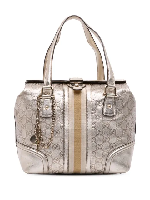Gucci Pre-Owned 2016-2025 Metallic Guccissima Web Treasure handbag