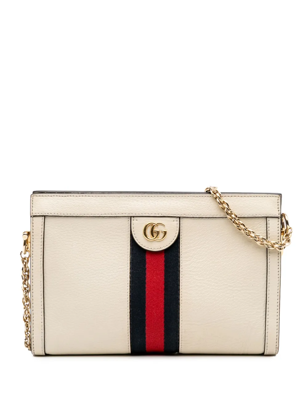 Gucci Pre-Owned 2016-2025 Small Calfskin Ophidia Chain crossbody bag | White | Image 1