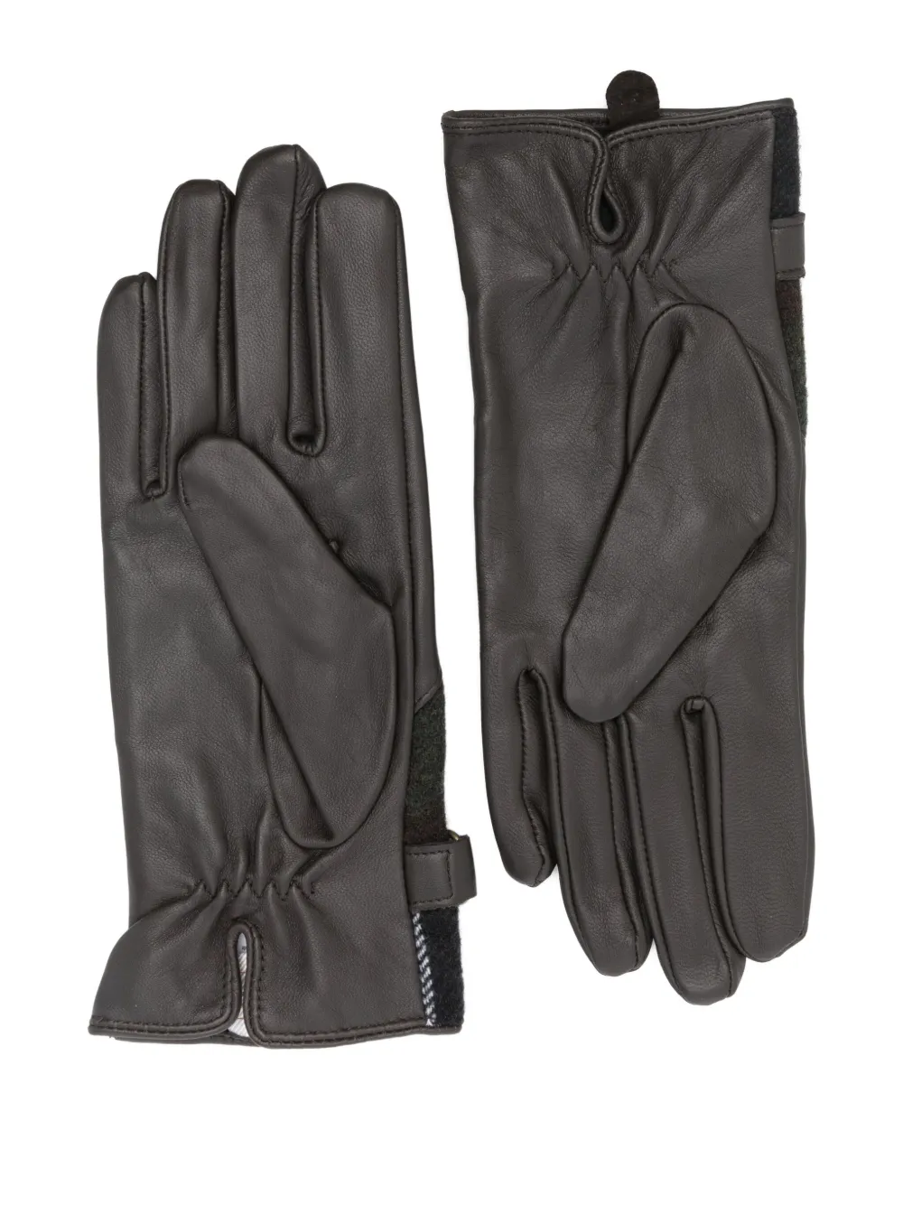Barbour Dee tartan-check gloves - Bruin