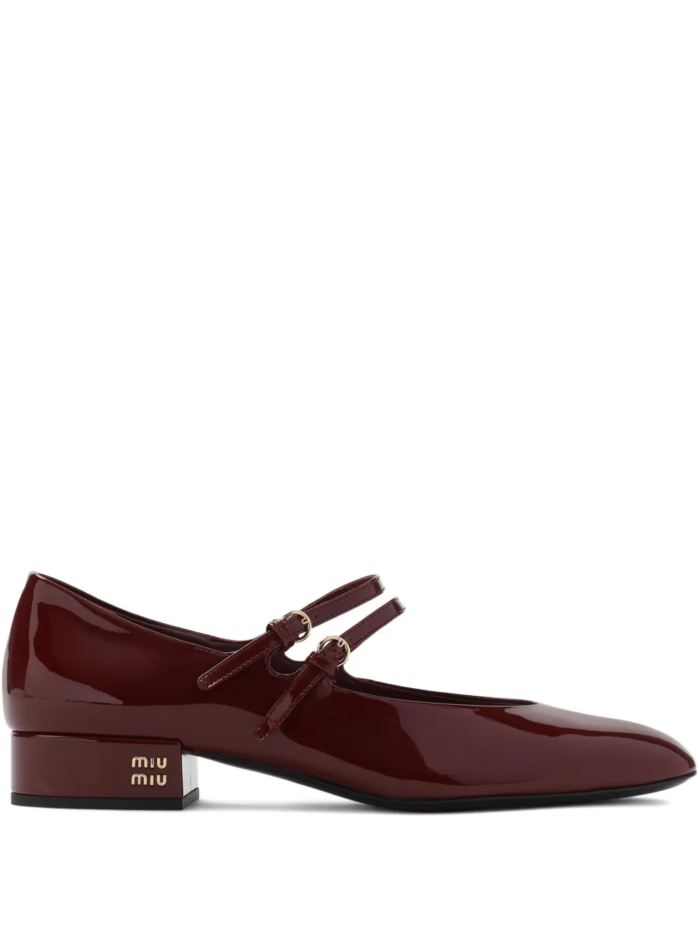 Miu Leren slingback pumps Rood