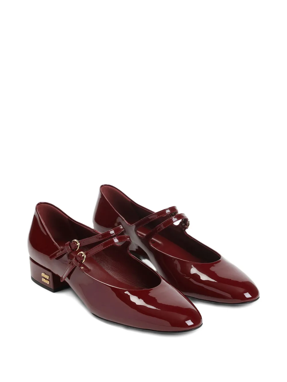 Miu Leren slingback pumps Rood