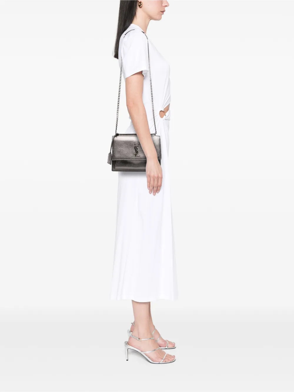 Saint Laurent Pre-Owned 2016 Medium Metallic Leather Monogram Sunset crossbody bag | Pre-Owned | Image 2