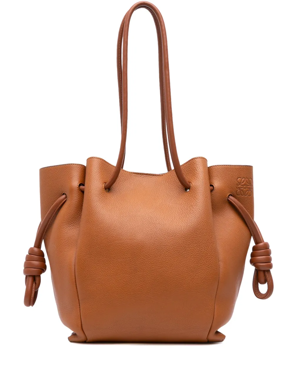 Loewe Pre-Owned 2018 Small Leather Flamenco Knot tote bag | Brown | Image 1