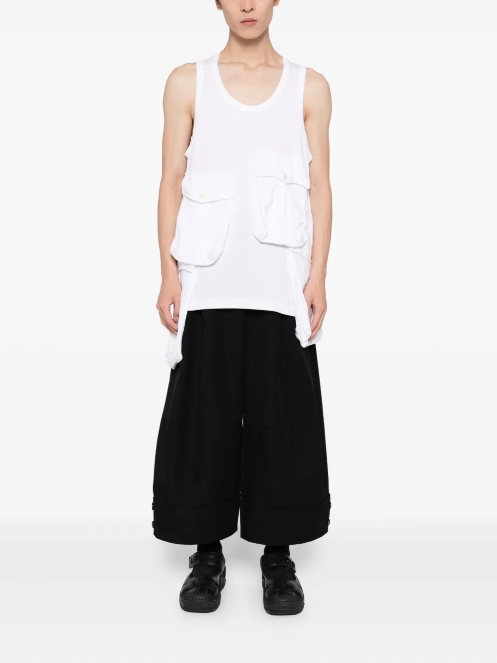Comme des Garçons Homme Plus flap pocket vest - Wit