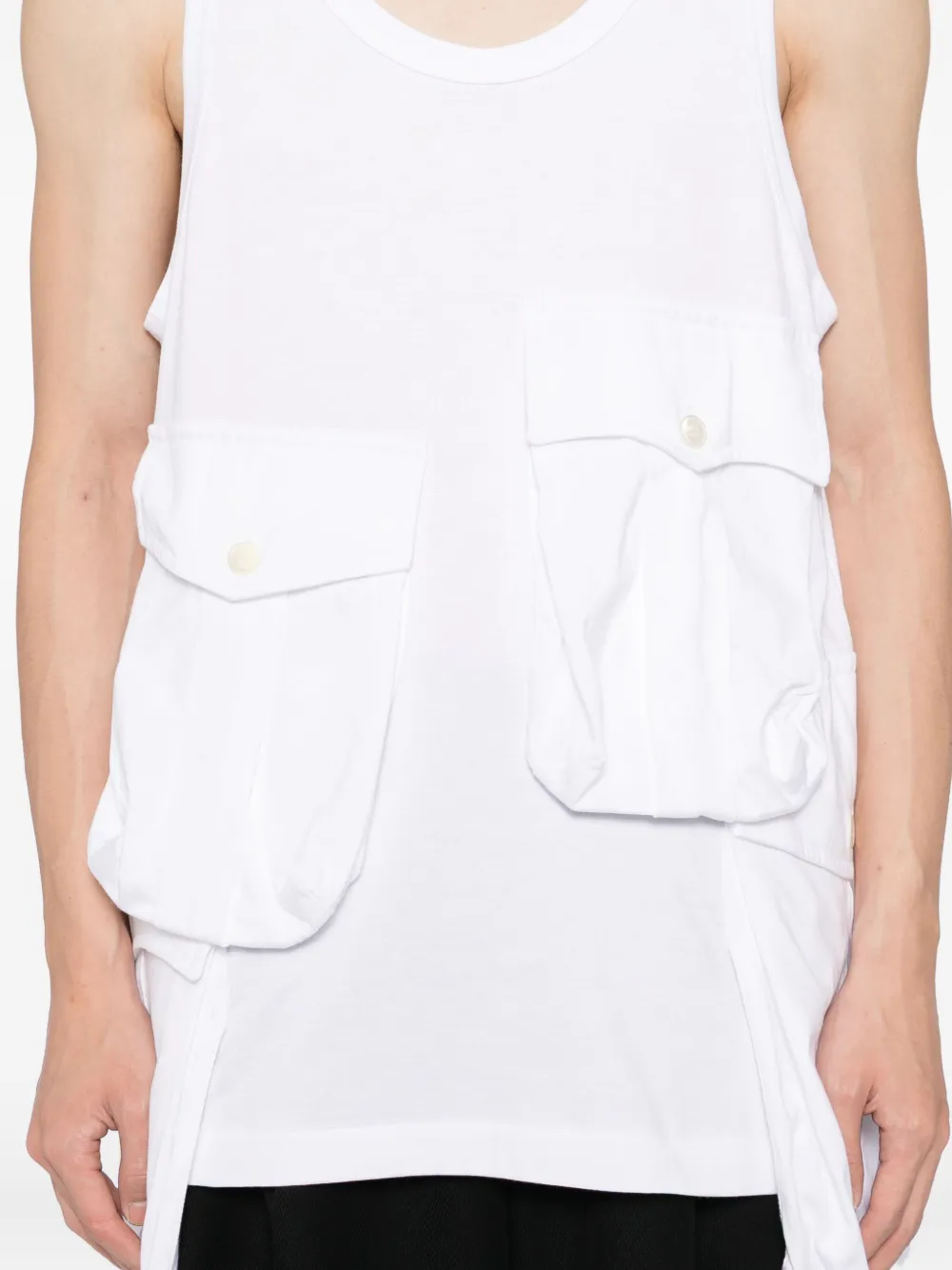 Comme des Garçons Homme Plus Vest met klepzak Wit