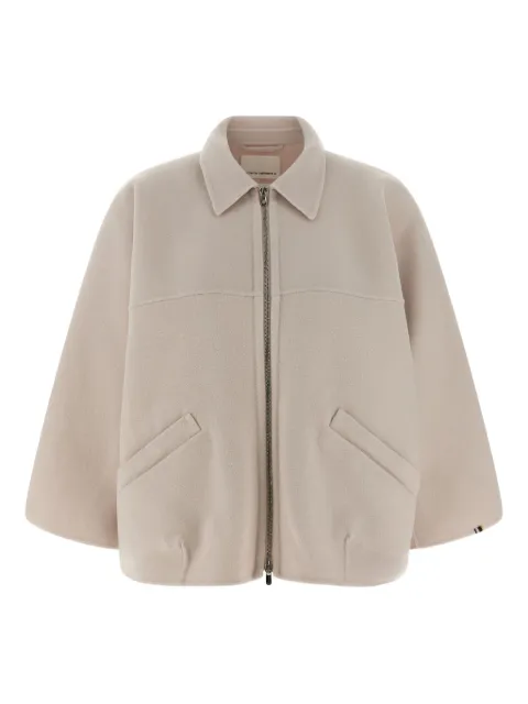 extreme cashmere zip-fastening jacket