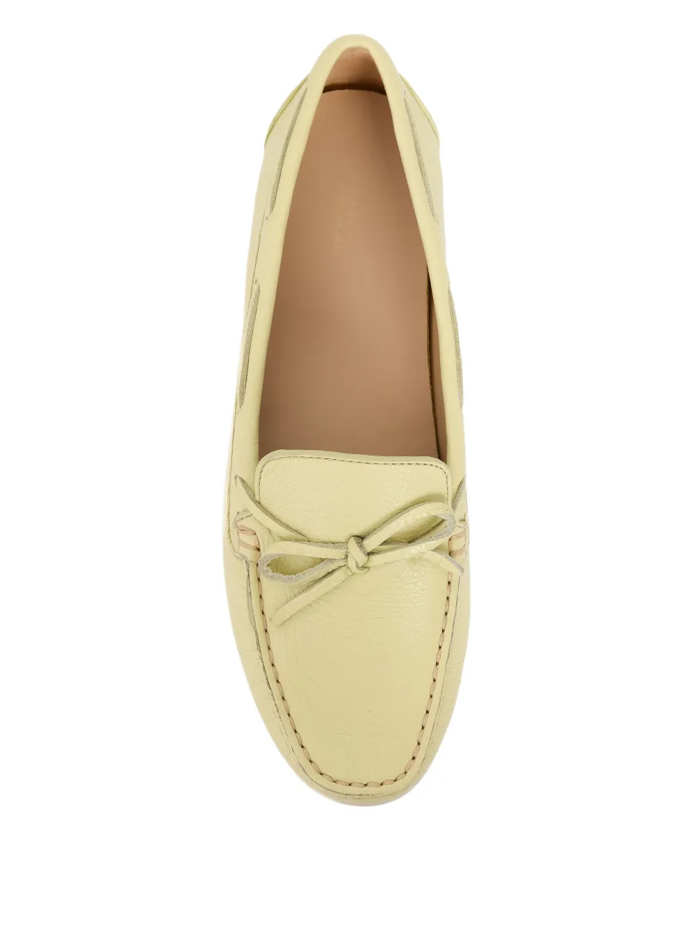 Sarah Chofakian Michigan Bow Detail Loafers In Yellow