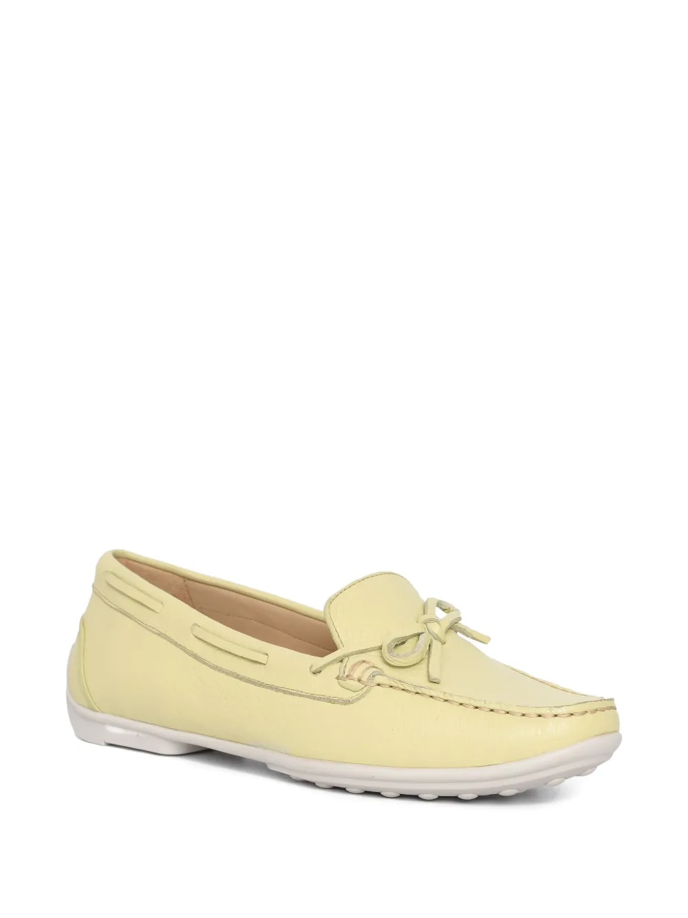 Sarah Chofakian Michigan bow detail loafers - Geel