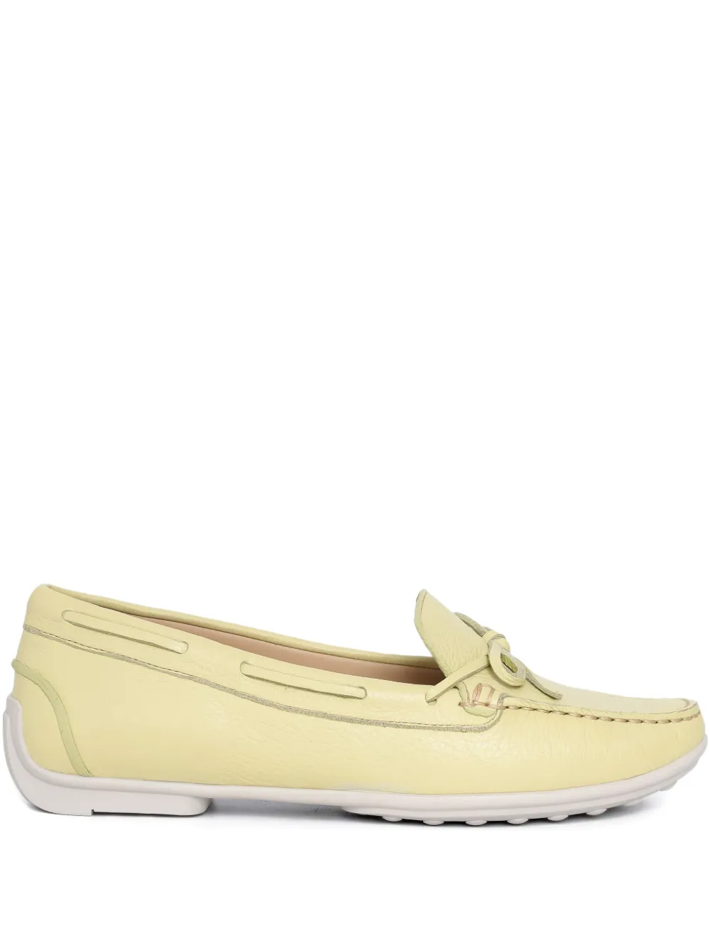 Sarah Chofakian Michigan Bow Detail Loafers In Yellow