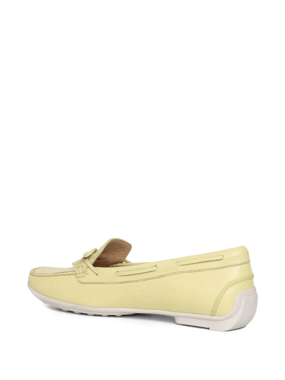 Sarah Chofakian Michigan Bow Detail Loafers In Yellow