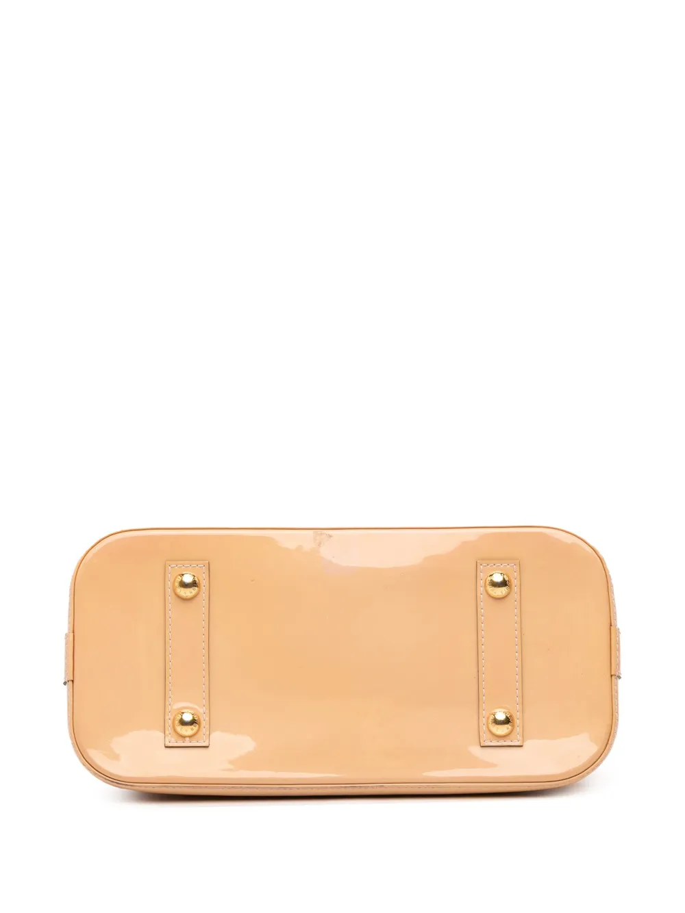Pre-owned Louis Vuitton 2015 Monogram Vernis Alma Pm Handbag In Brown