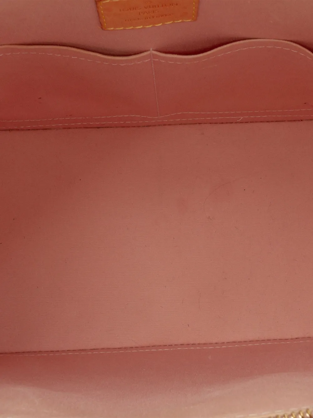 Pre-owned Louis Vuitton 2015 Monogram Vernis Alma Pm Handbag In Brown