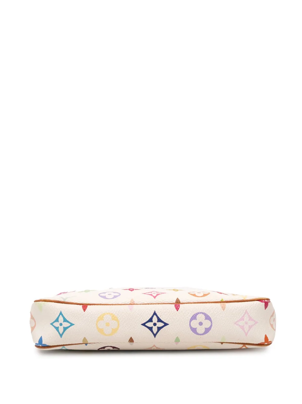 Pre-owned Louis Vuitton 2004 Monogram Multicolore Pochette Accessoires Shoulder Bag In White