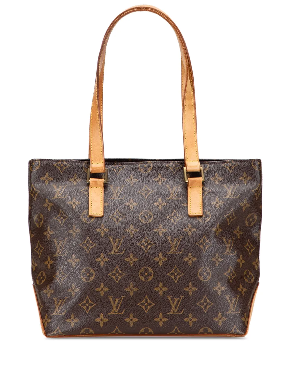 Pre-owned Louis Vuitton 2002 Monogram Cabas Piano Tote Bag In Brown