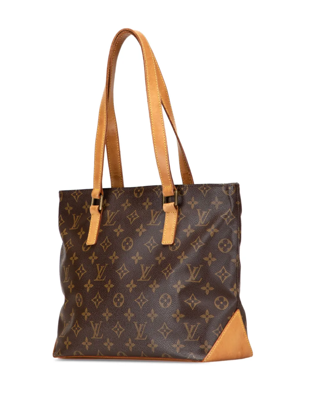 Pre-owned Louis Vuitton 2002 Monogram Cabas Piano Tote Bag In Brown