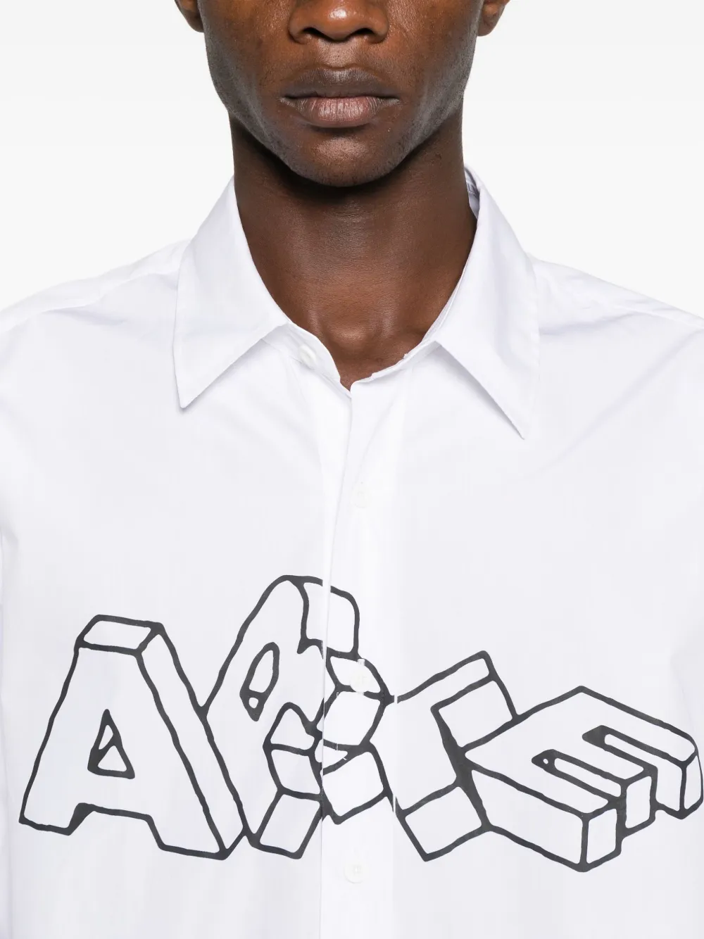 Arte Antwerp Overhemd met logoprint Wit