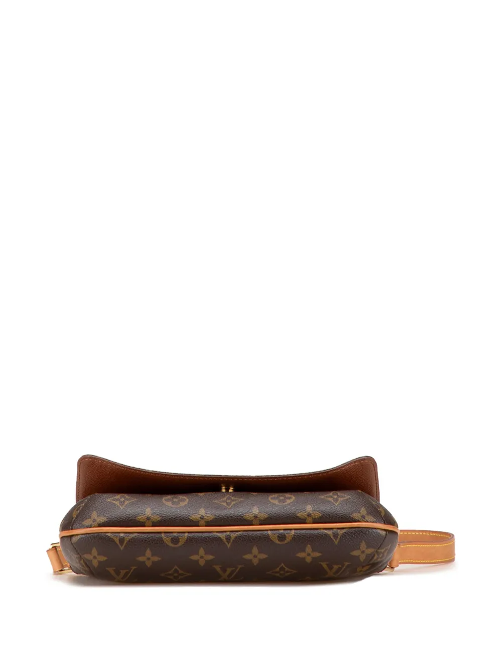 Pre-owned Louis Vuitton 2002 Monogram Musette Tango Short Strap Shoulder Bag In Brown