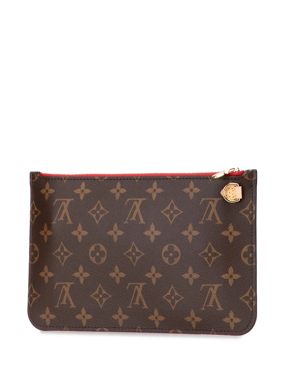 Pre-owned Louis Vuitton 2000-2025 Monogram Neverfull Pouch In Brown