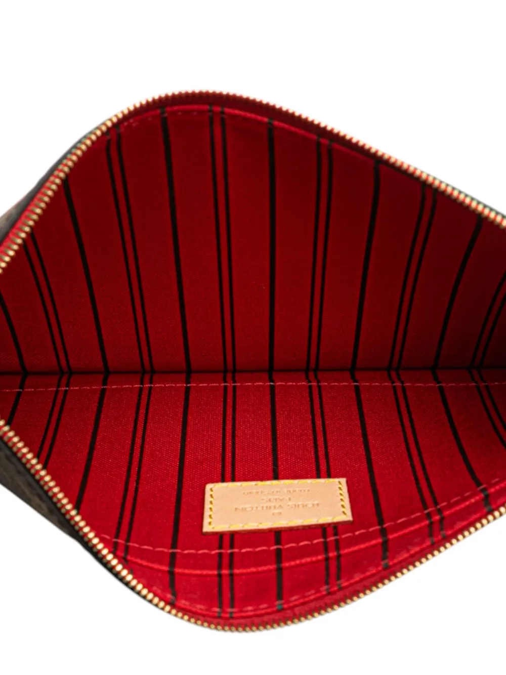 Pre-owned Louis Vuitton 2000-2025 Monogram Neverfull Pouch In Brown
