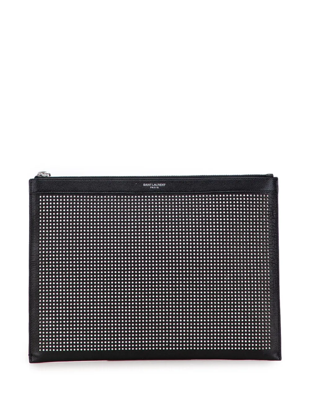 Saint Laurent Pre-Owned 2018 Studded Leather clutch bag | Black | Image 1