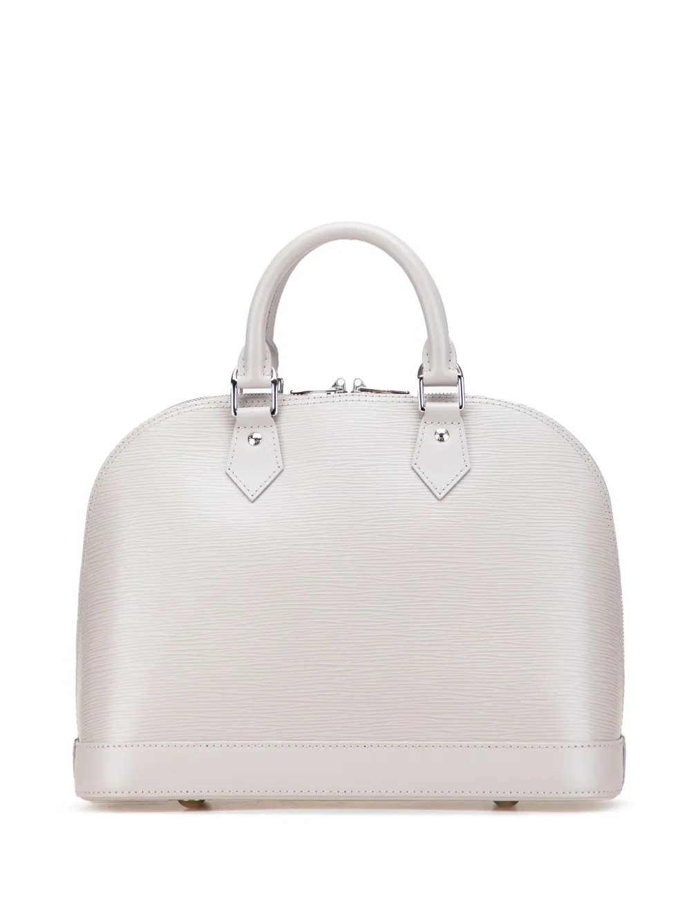 Pre-owned Louis Vuitton 2000-2025 Epi Alma Pm Satchel In Gray
