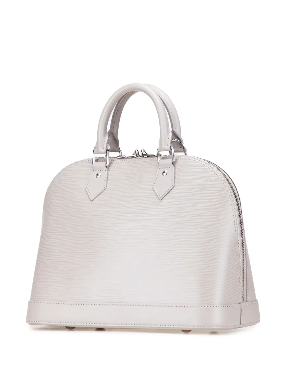 Pre-owned Louis Vuitton 2000-2025 Epi Alma Pm Satchel In Gray