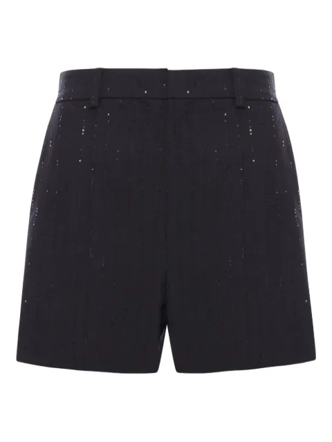 Max Mara crystal-embellished wool shorts