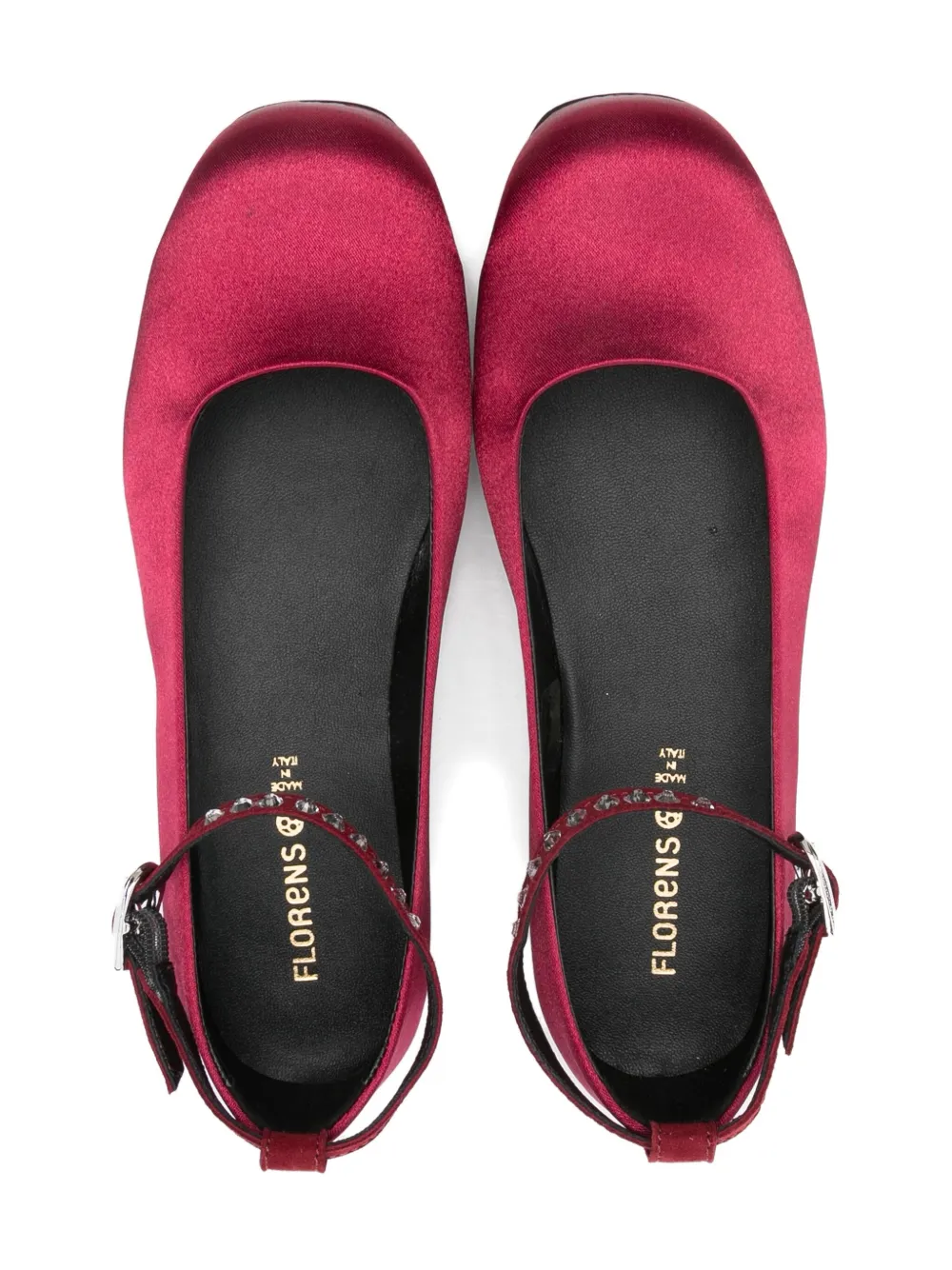 Florens Ballerina's met bandje van stras Roze