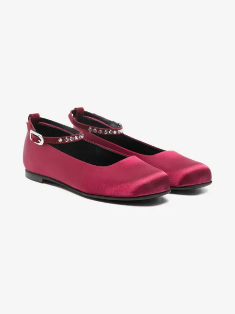 Florens rhinestone-strap ballerinas