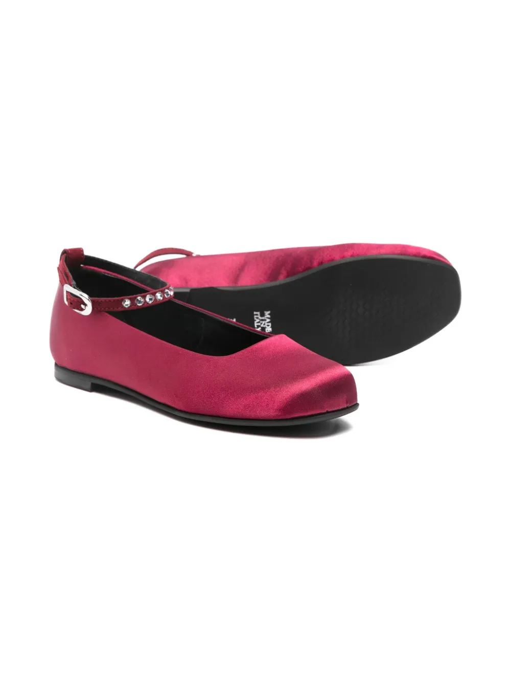 Florens rhinestone-strap ballerinas - Roze