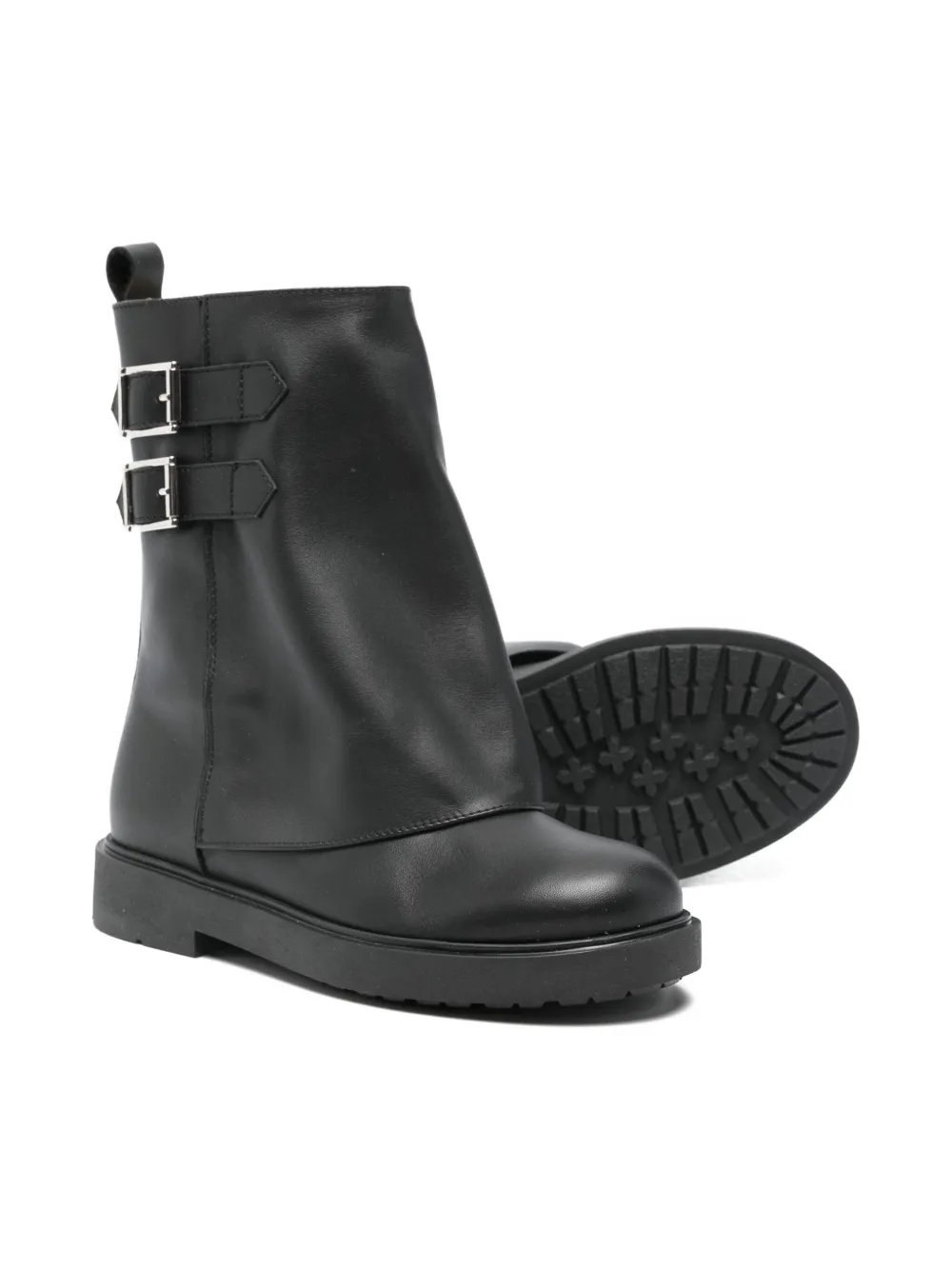 Florens buckle-strap ankle boots - Zwart