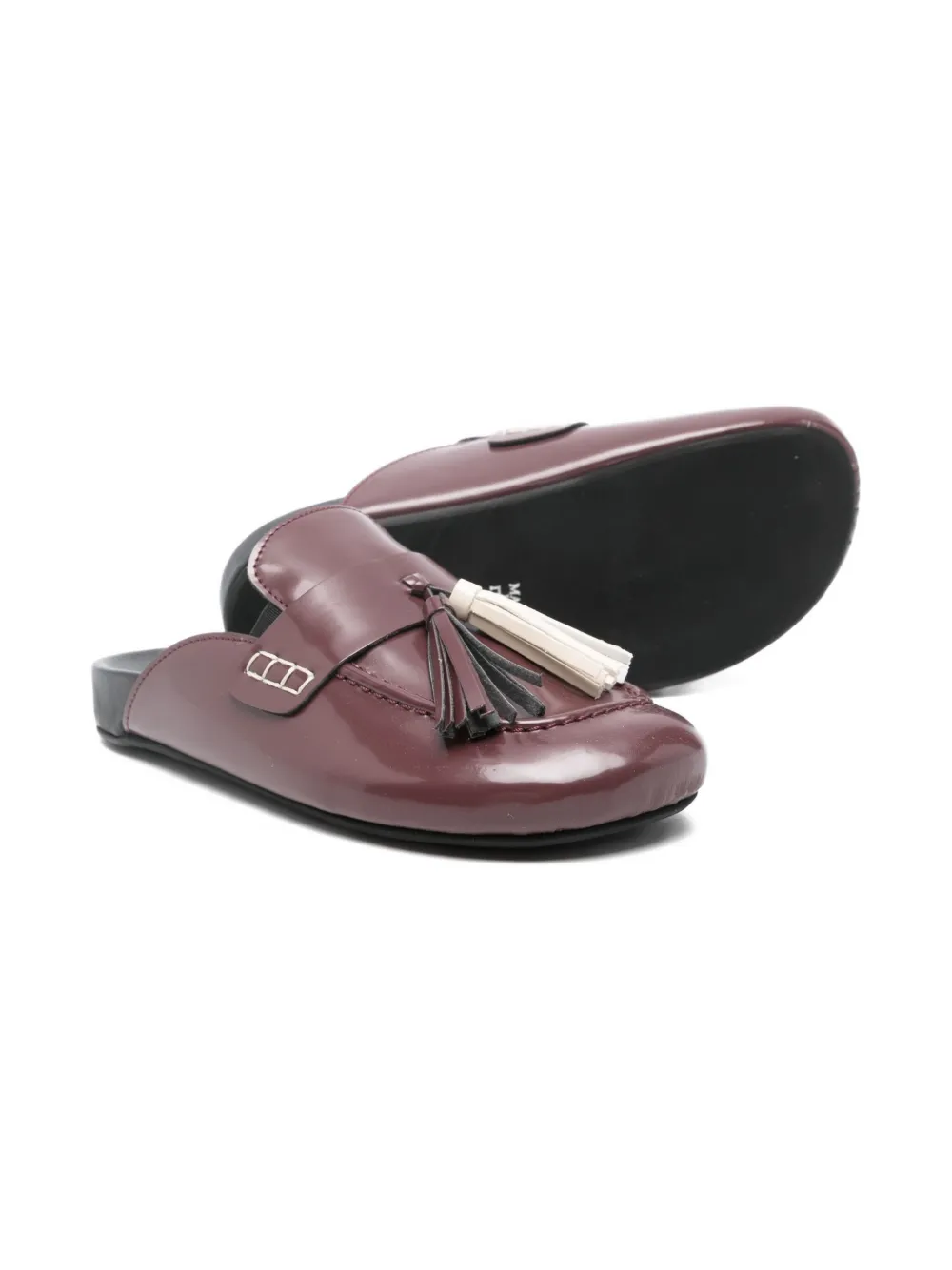 Florens tasselled mules - Rood