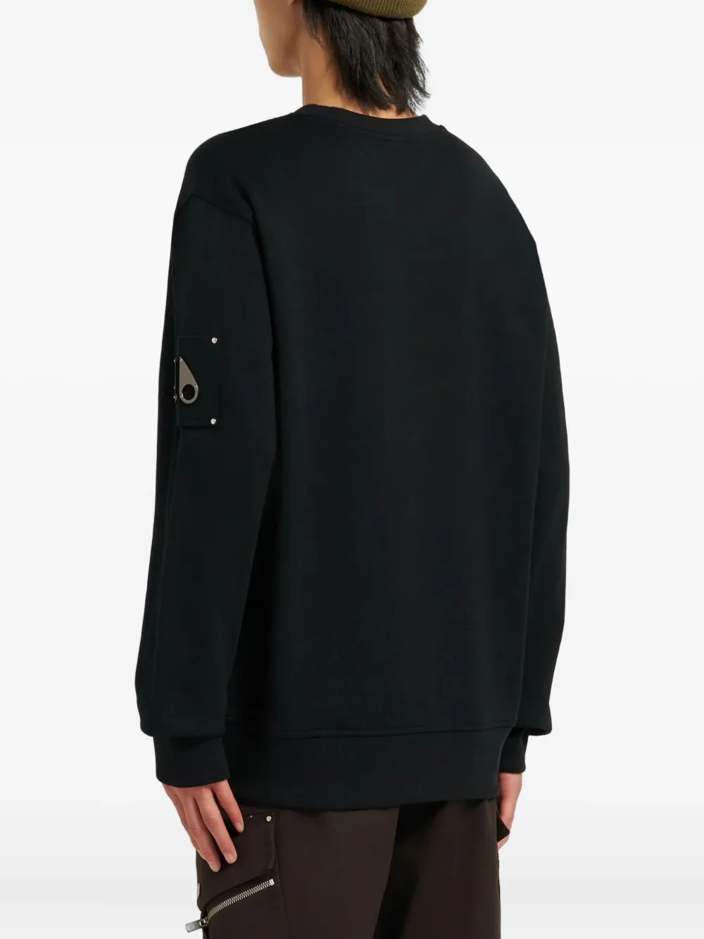 Moose Knuckles Sweater met logopatch Zwart