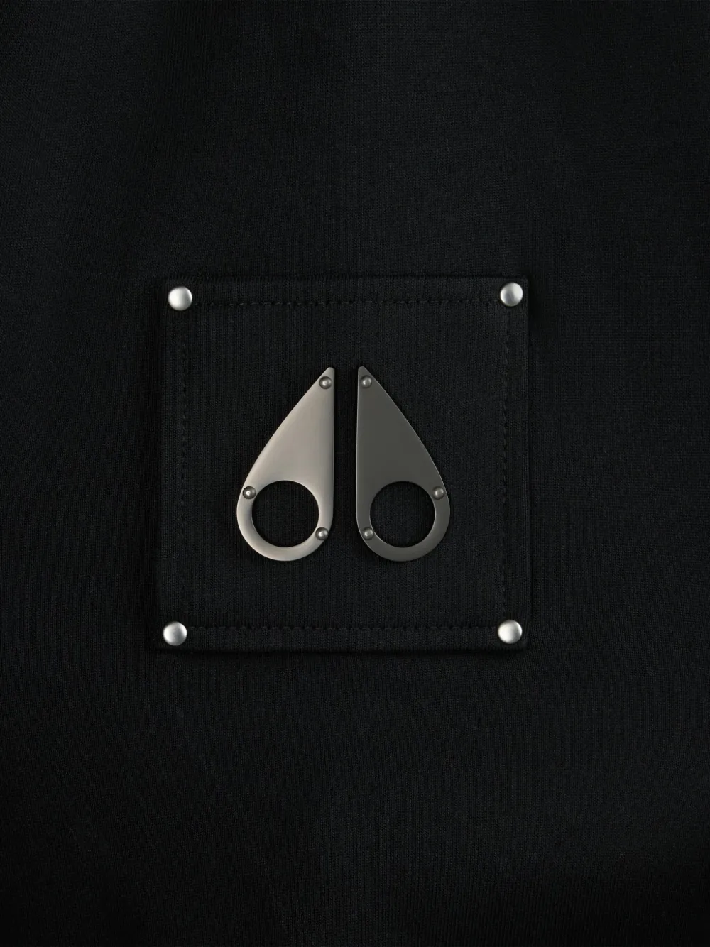 Moose Knuckles Sweater met logopatch Zwart