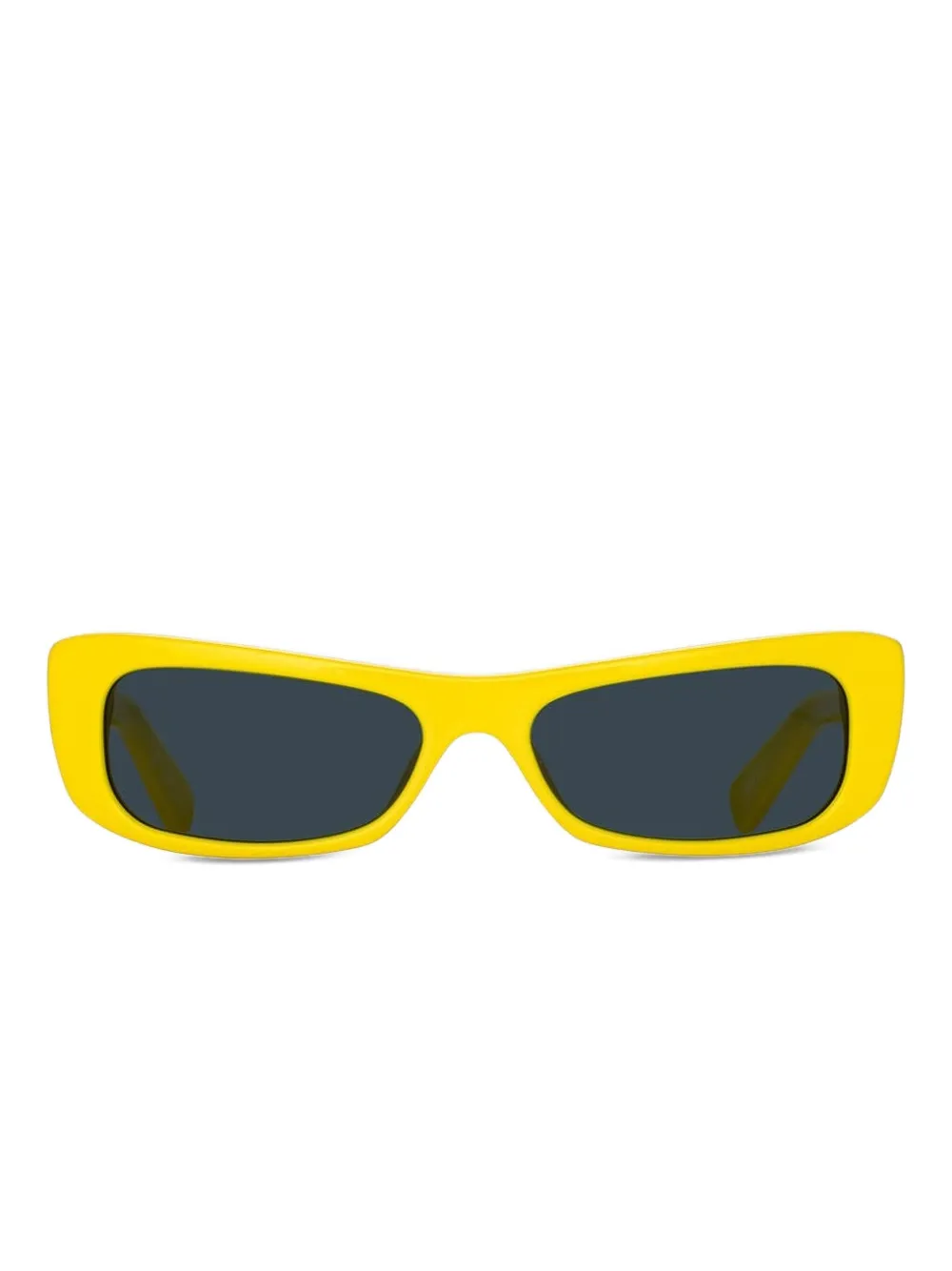 Jacquemus X Linda Farrow Capri Rectangle-frame Sunglasses In Yellow